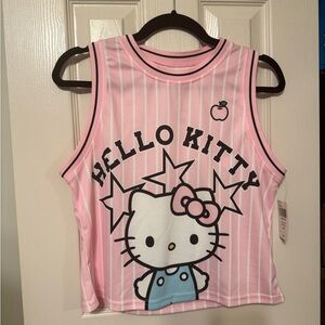 Hello Kitty Pink and White Kids Tank Top
